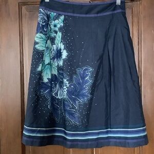 Floral Navy Skirt